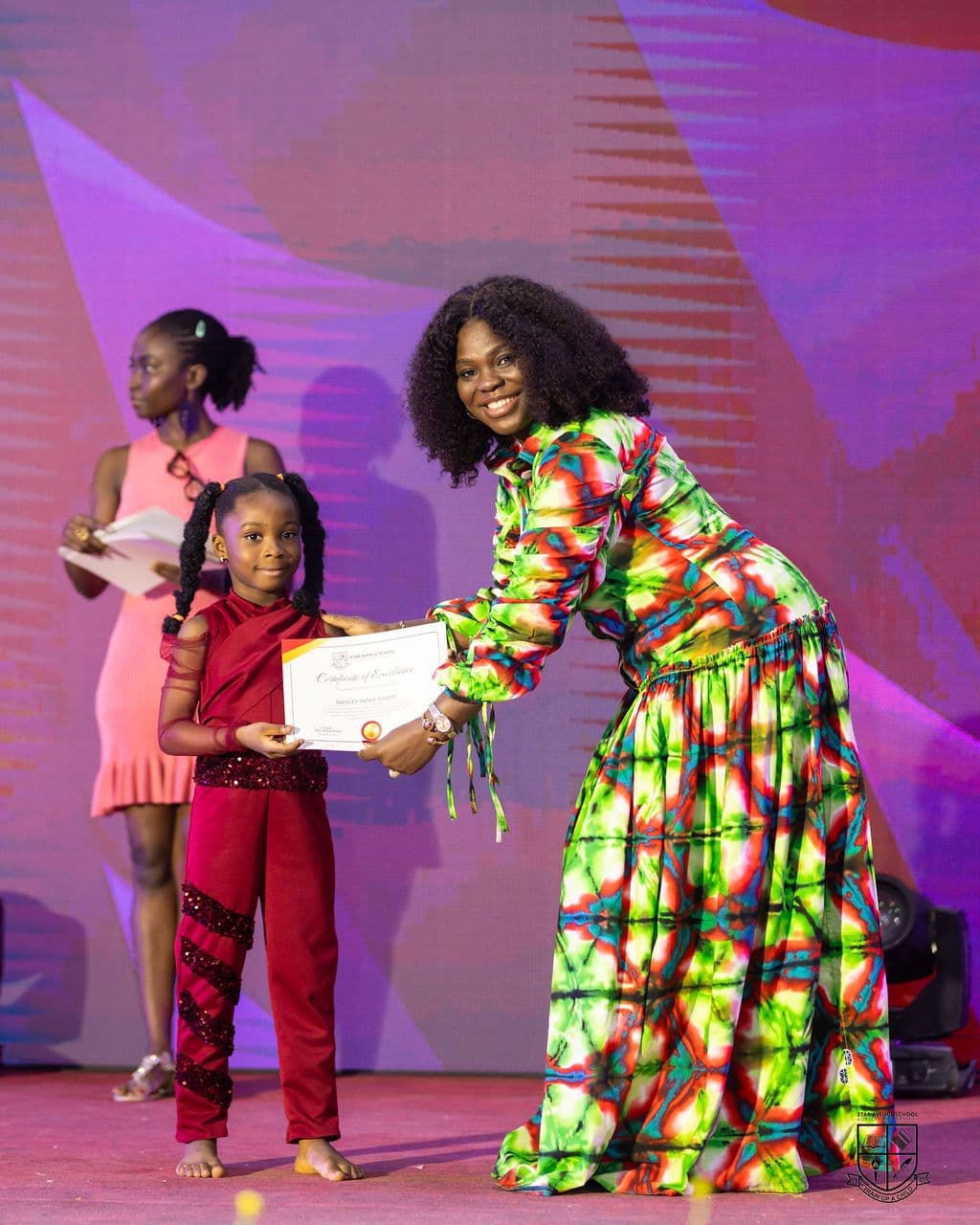 Presenting an award
