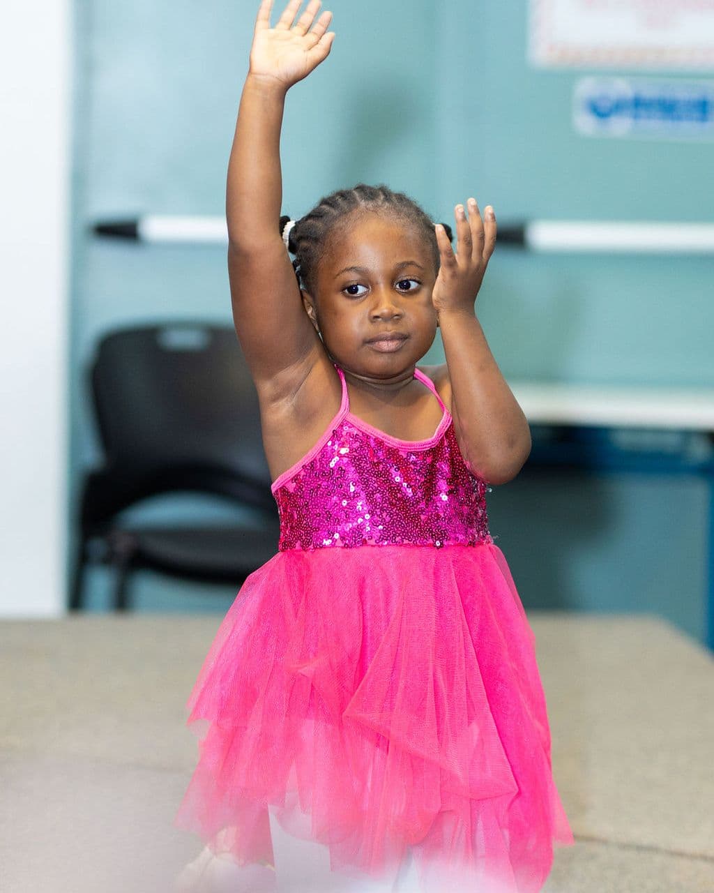 A dancer taking her bow