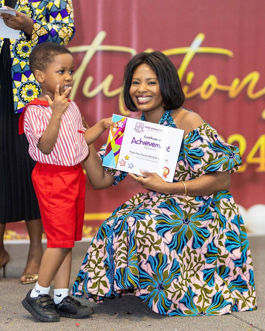 Receiving a certificate of achievement
